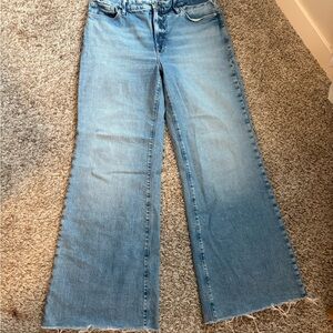 Good American Light Blue Flare Jeans